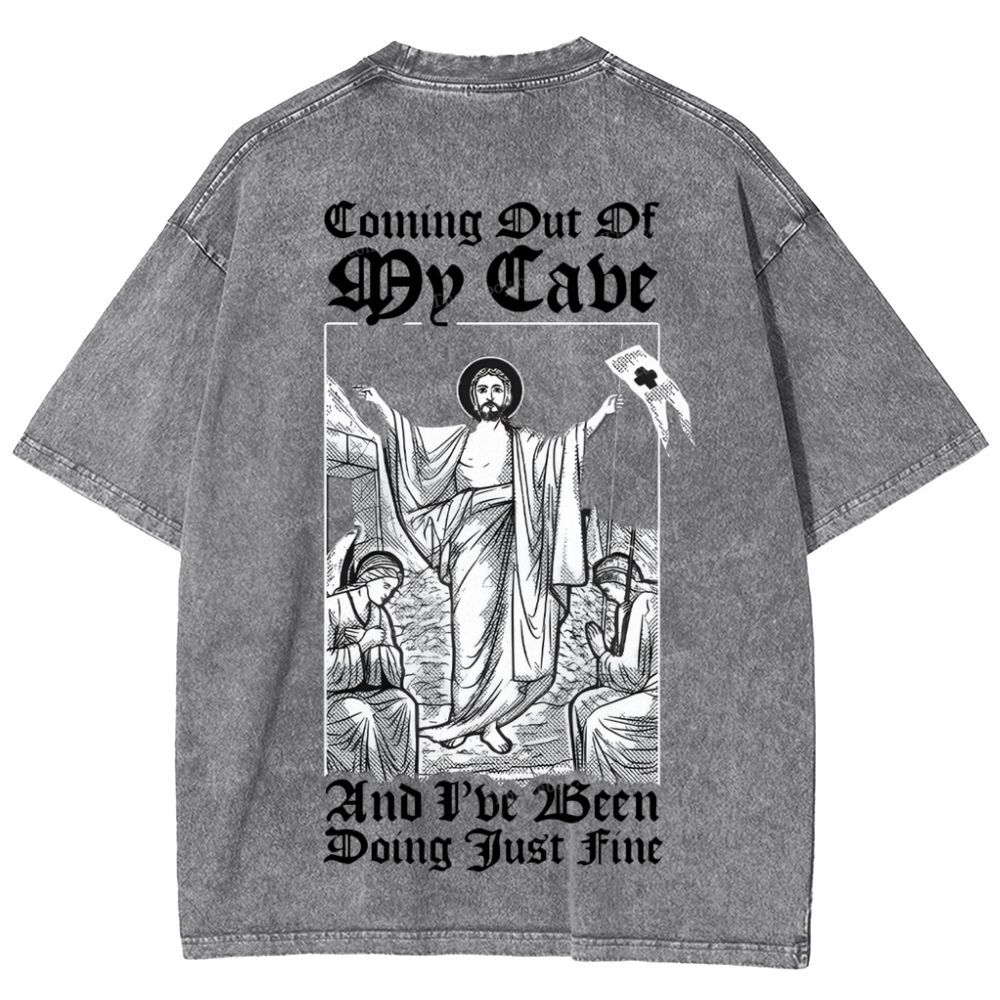 Get Out Of The Hole Snowflake Vintage Washed T-Shirt