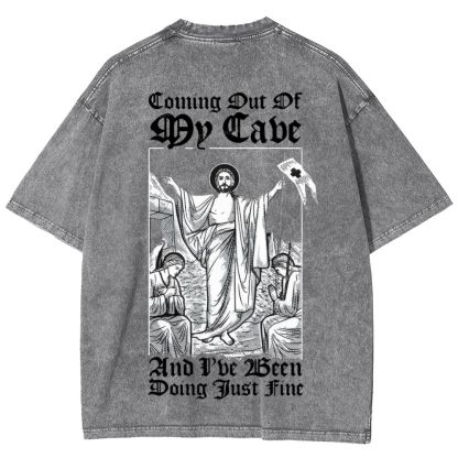 Get Out Of The Hole Snowflake Vintage Washed T-Shirt