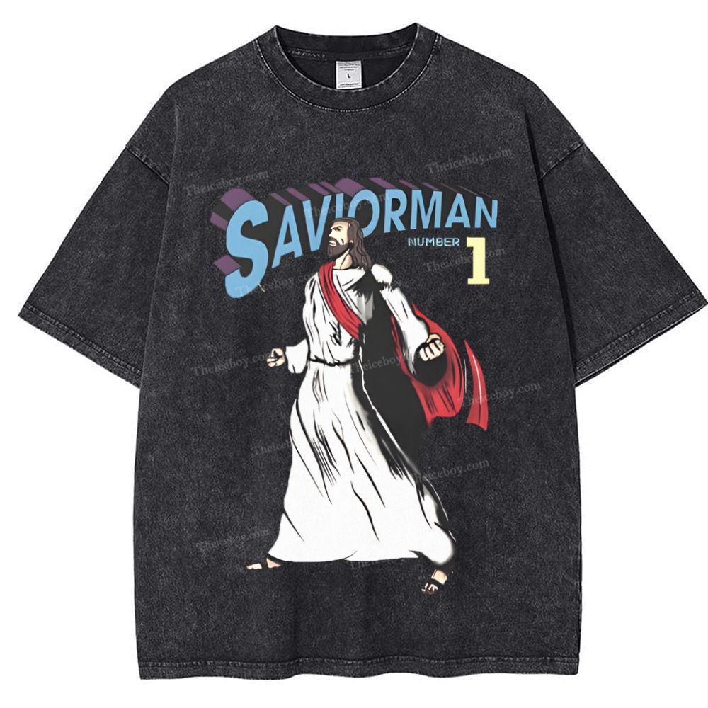 Saviorman Snowflake Vintage Washed T-Shirt