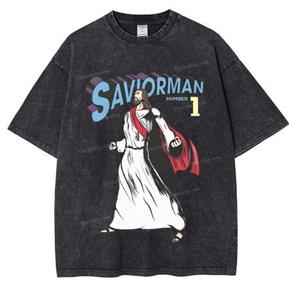 Saviorman Snowflake Vintage Washed T-Shirt