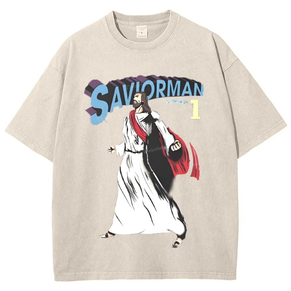 Saviorman Snowflake Vintage Washed T-Shirt