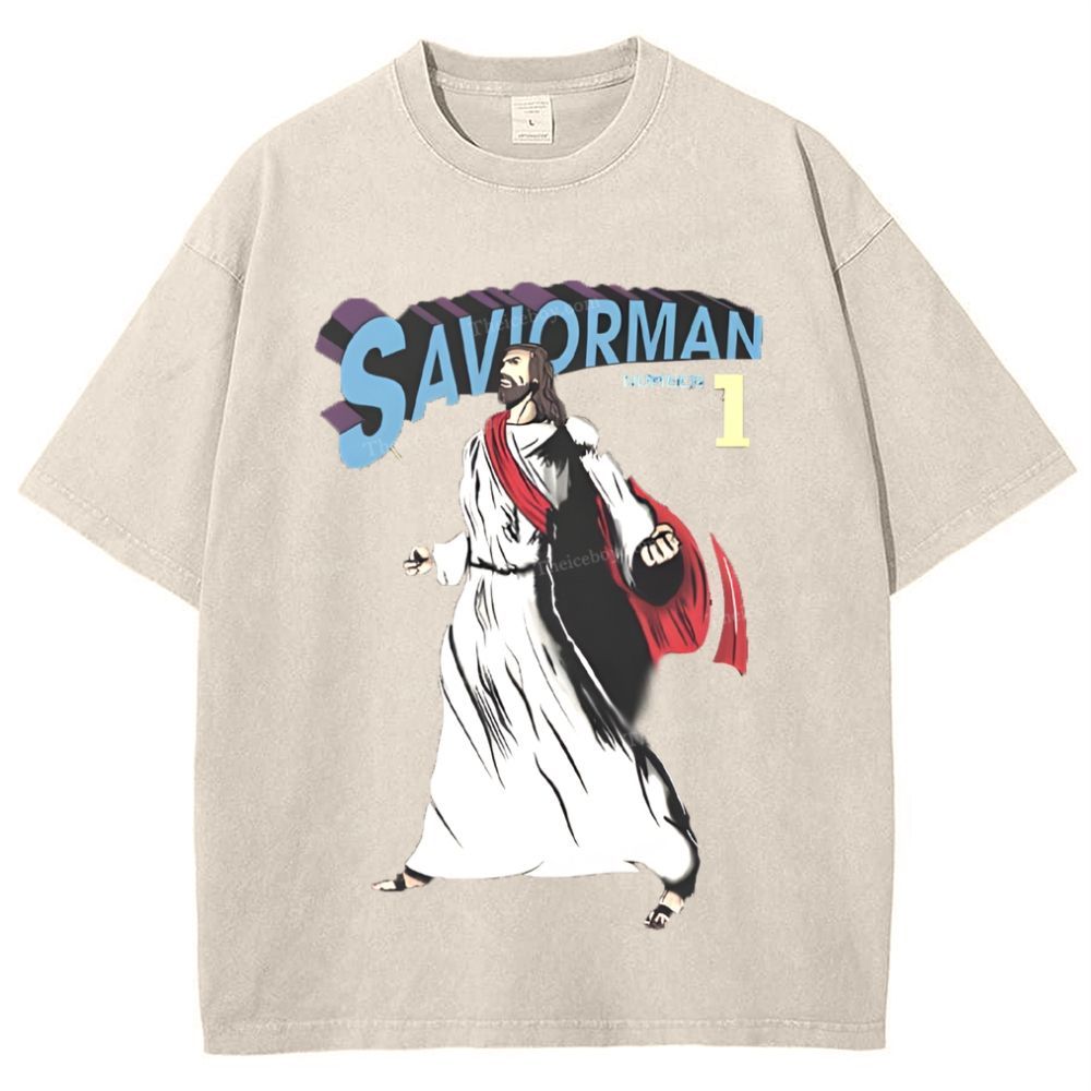 Saviorman Snowflake Vintage Washed T-Shirt