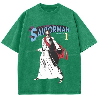 Saviorman Snowflake Vintage Washed T-Shirt