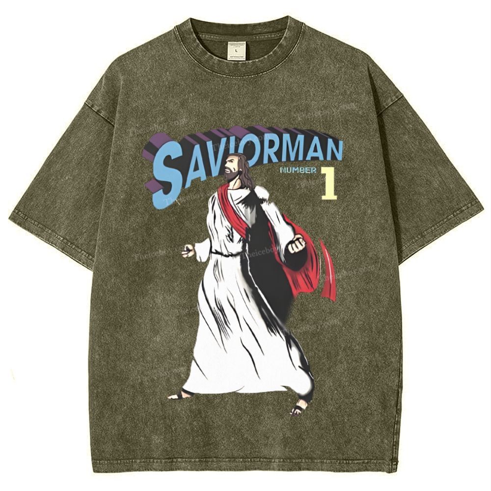 Saviorman Snowflake Vintage Washed T-Shirt