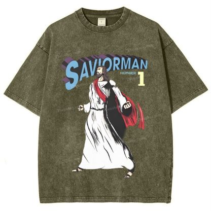 Saviorman Snowflake Vintage Washed T-Shirt