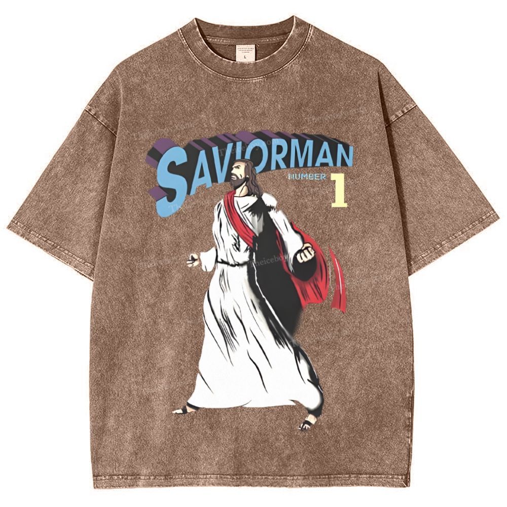 Saviorman Snowflake Vintage Washed T-Shirt