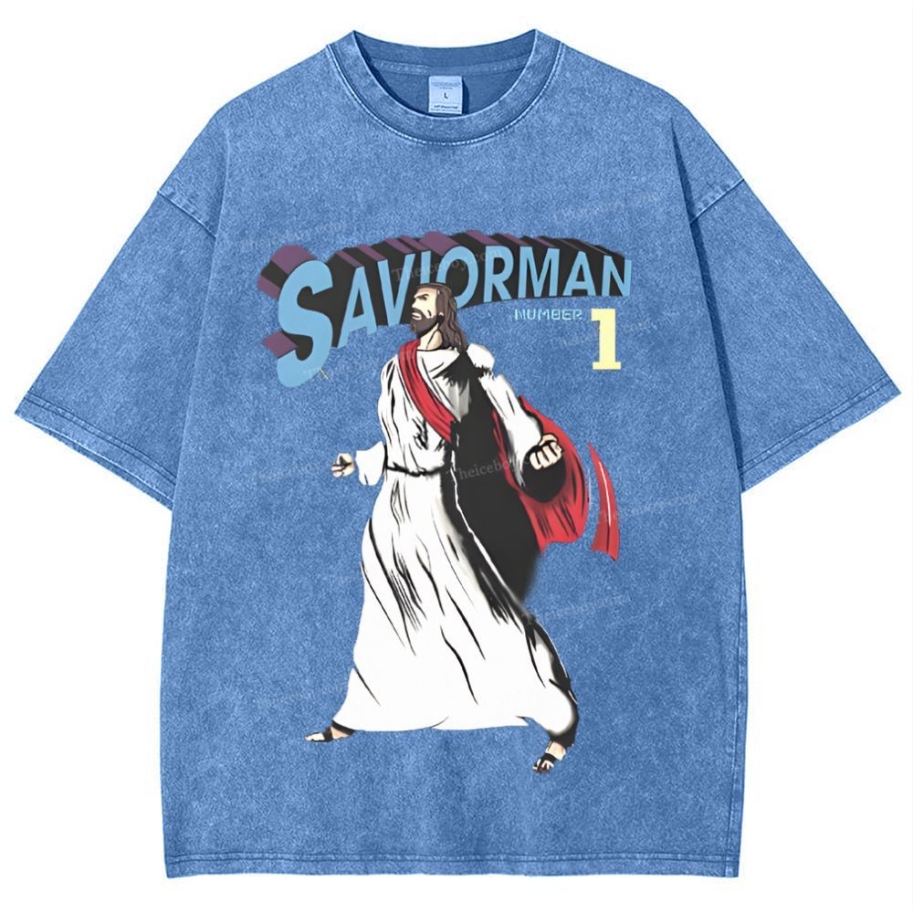 Saviorman Snowflake Vintage Washed T-Shirt