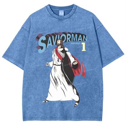 Saviorman Snowflake Vintage Washed T-Shirt