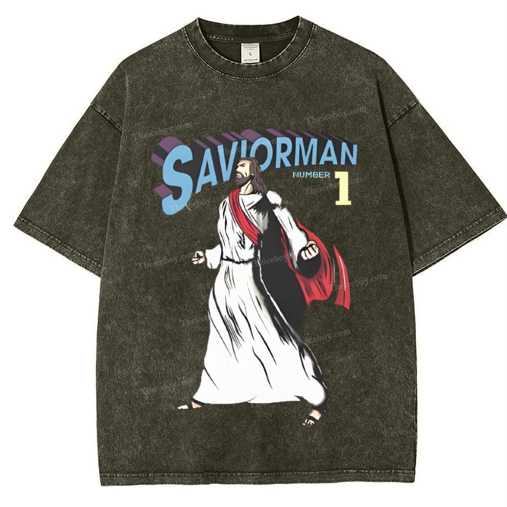 Saviorman Snowflake Vintage Washed T-Shirt