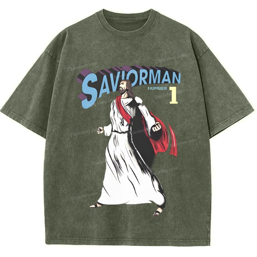 Saviorman Snowflake Vintage Washed T-Shirt