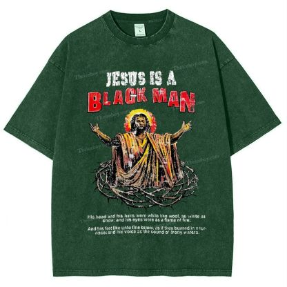 Jesus Is A Black Man Snowflake Vintage Washed T-Shirt