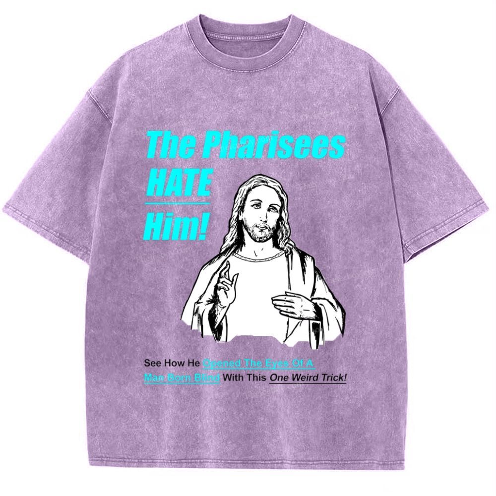 The Pharisees Hate Him Snowflake Vintage Washed T-Shirt