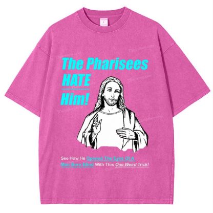 The Pharisees Hate Him Snowflake Vintage Washed T-Shirt