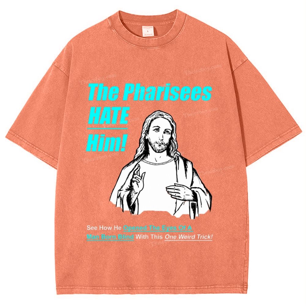 The Pharisees Hate Him Snowflake Vintage Washed T-Shirt