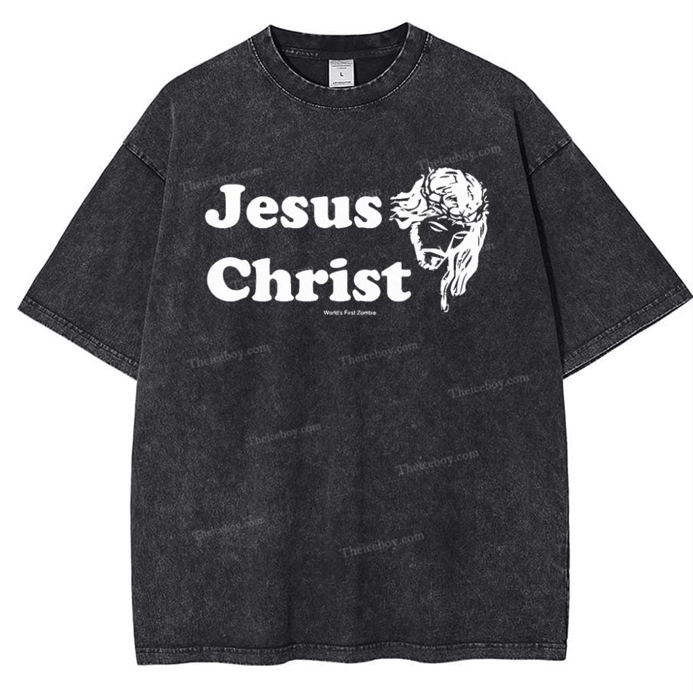 Jesus Christ Snowflake Vintage Washed T-Shirt