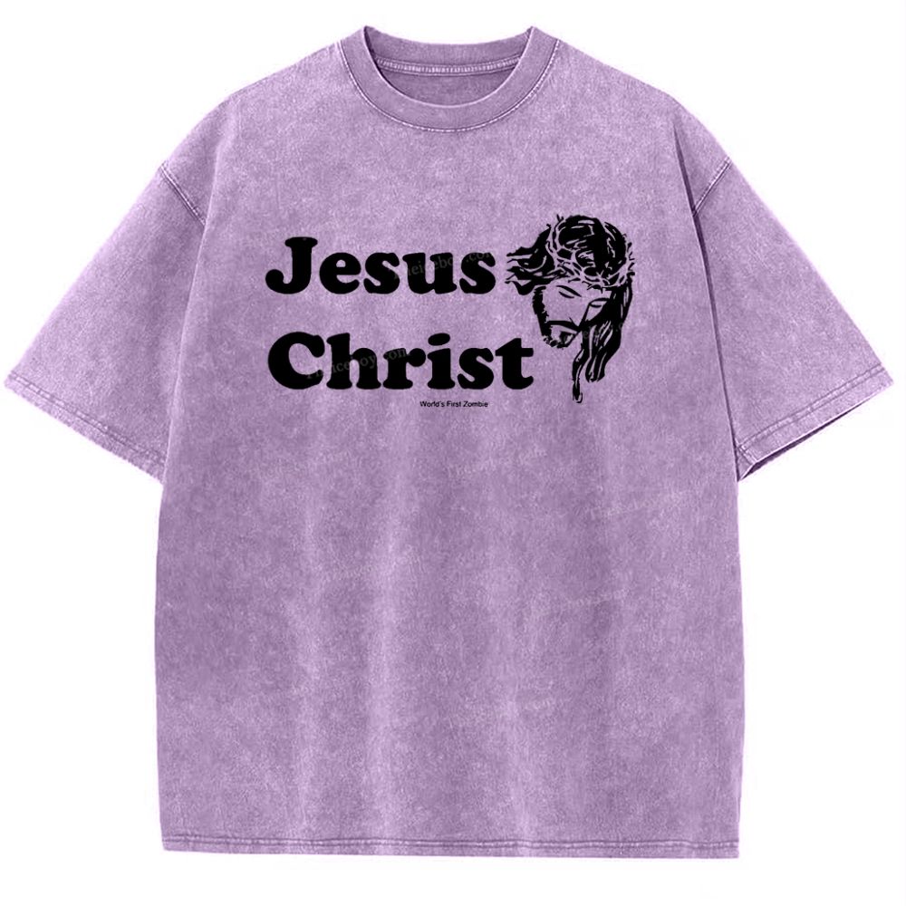 Jesus Christ Snowflake Vintage Washed T-Shirt