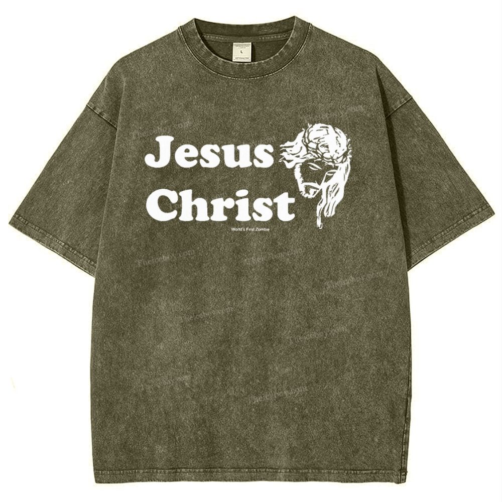 Jesus Christ Snowflake Vintage Washed T-Shirt