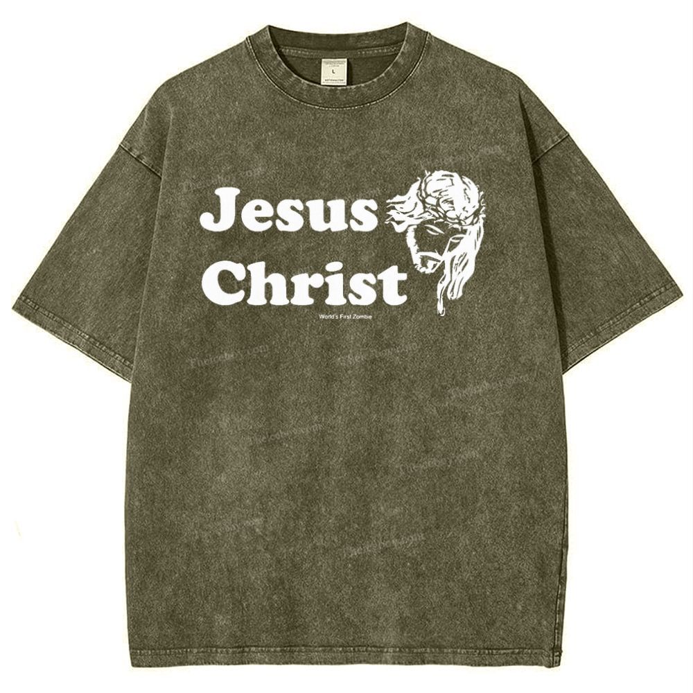Jesus Christ Snowflake Vintage Washed T-Shirt