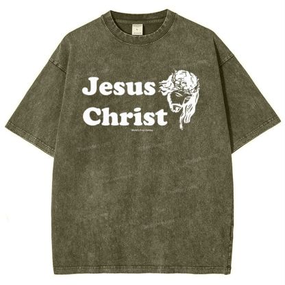 Jesus Christ Snowflake Vintage Washed T-Shirt