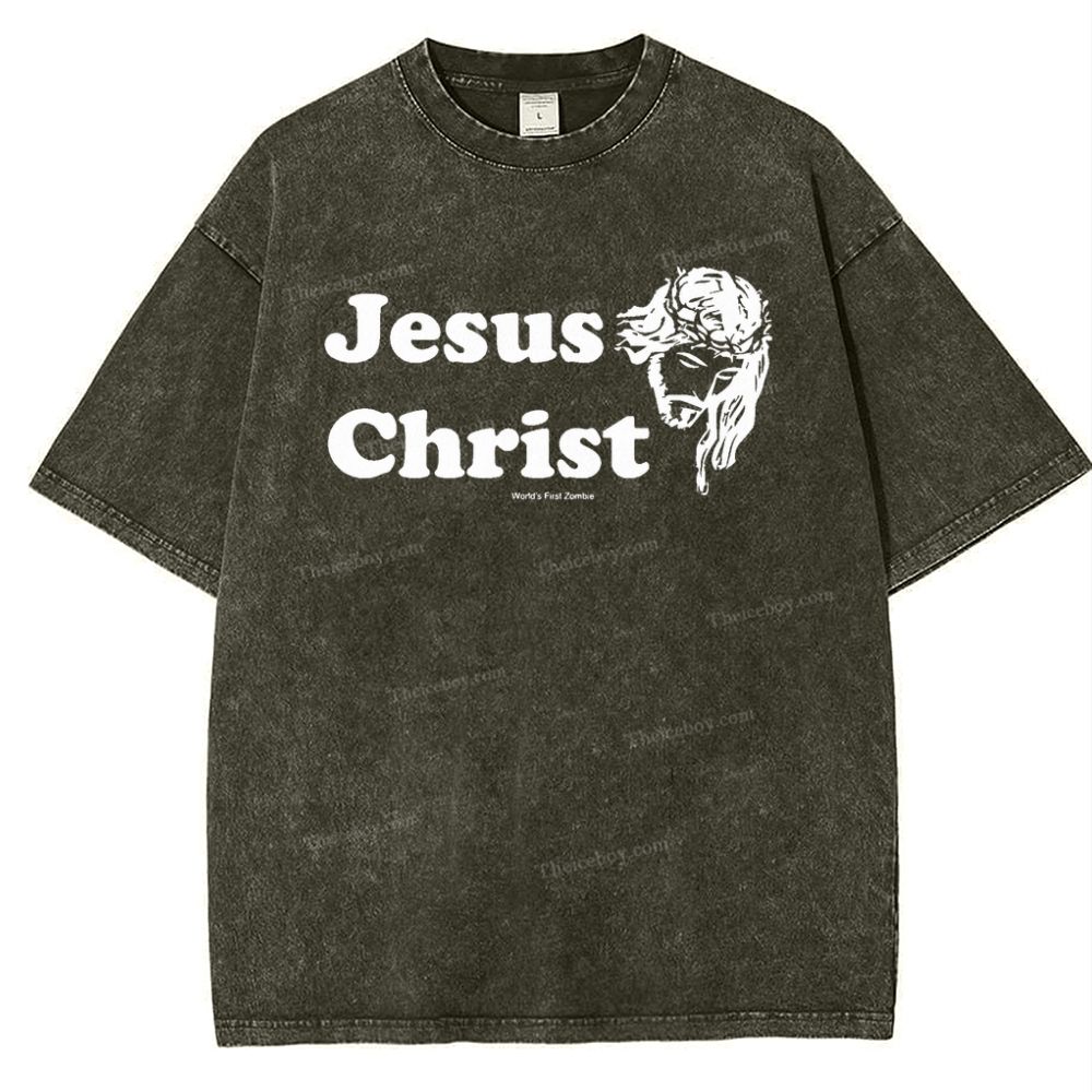 Jesus Christ Snowflake Vintage Washed T-Shirt