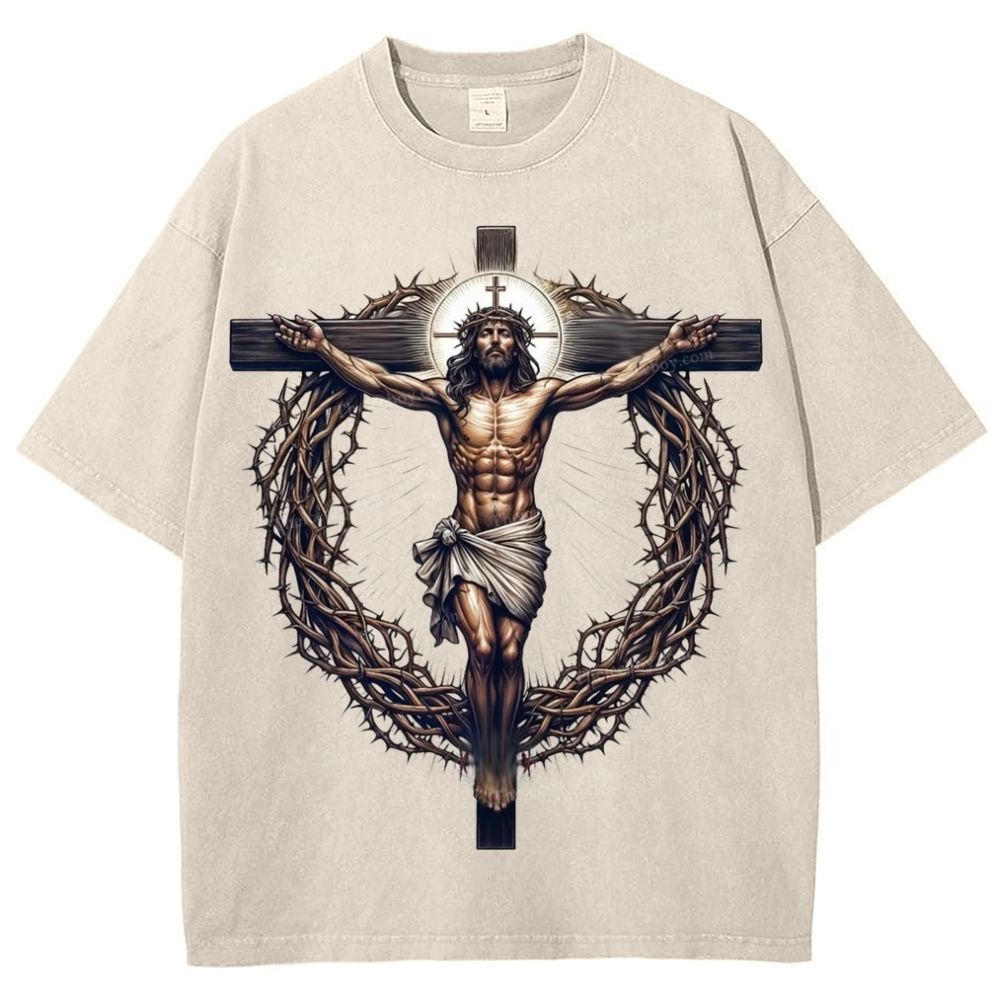 Way of the Cross Snowflake Vintage Washed T-Shirt
