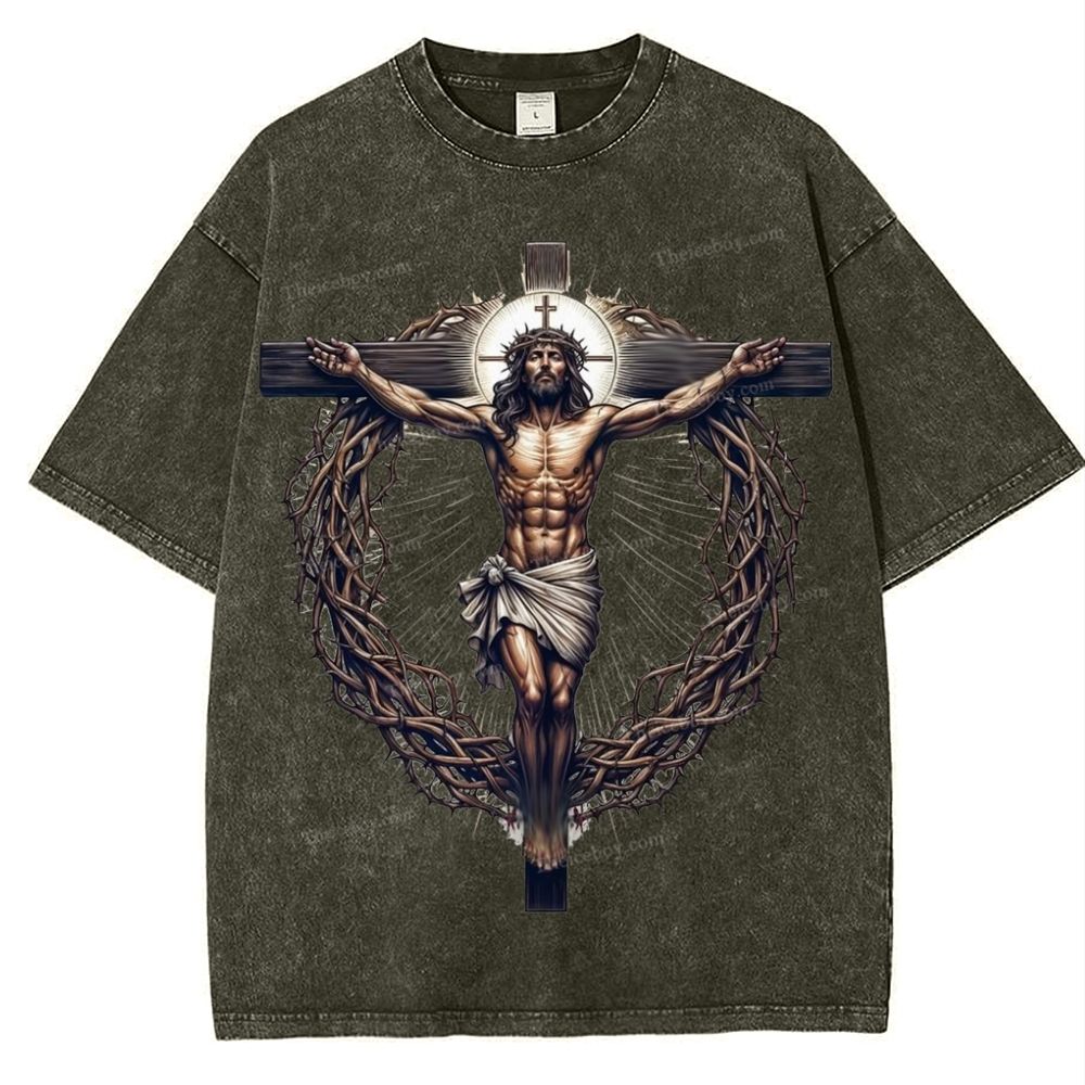 Way of the Cross Snowflake Vintage Washed T-Shirt
