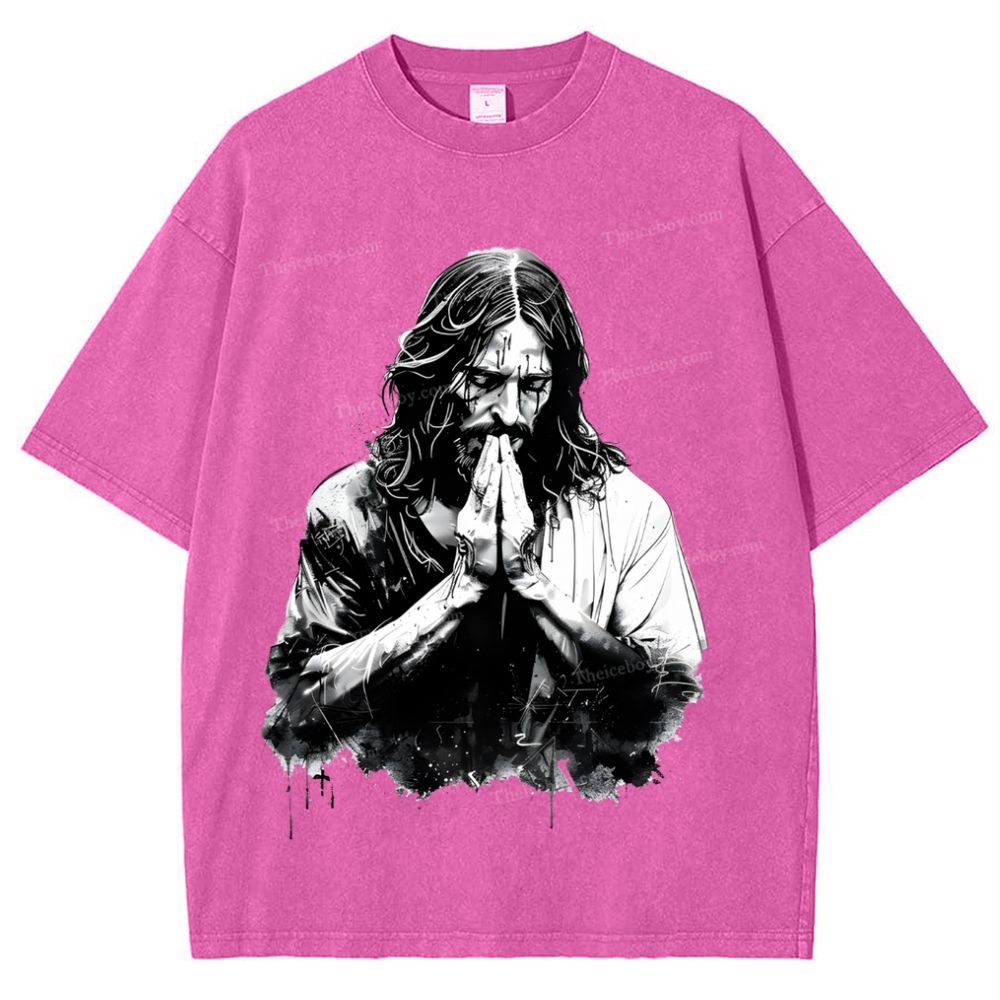 The Road to Rebirth - Jesus Leads the Way Snowflake Vintage Washed T-Shirt