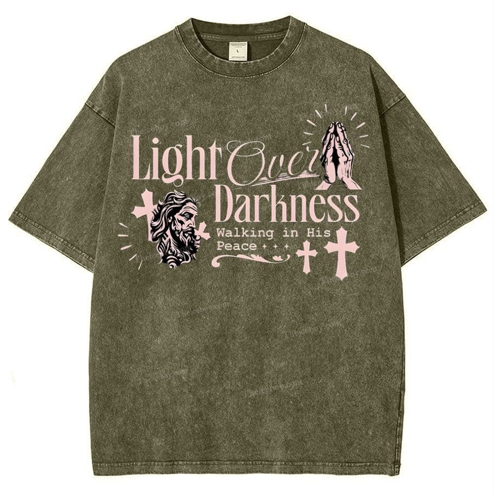 Walking In His Peace Snowflake Vintage Washed T-Shirt