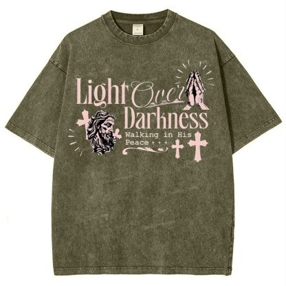 Walking In His Peace Snowflake Vintage Washed T-Shirt