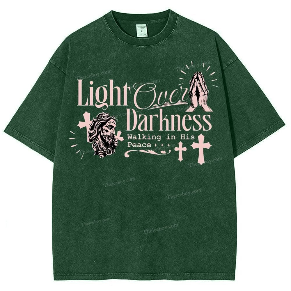 Walking In His Peace Snowflake Vintage Washed T-Shirt