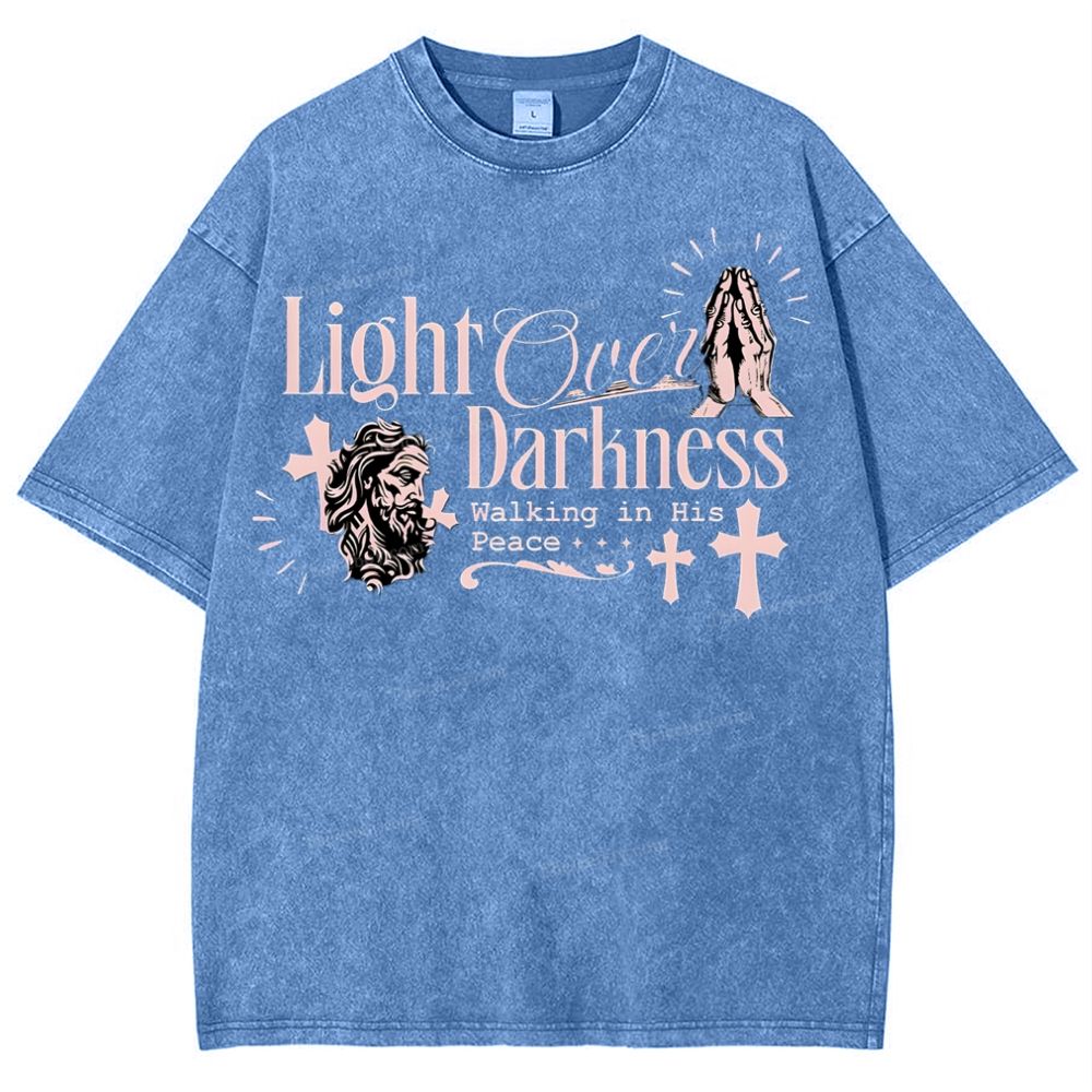 Walking In His Peace Snowflake Vintage Washed T-Shirt