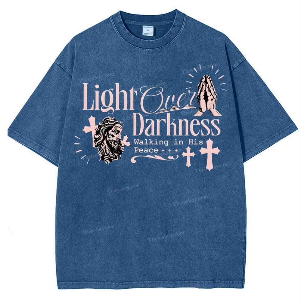 Walking In His Peace Snowflake Vintage Washed T-Shirt