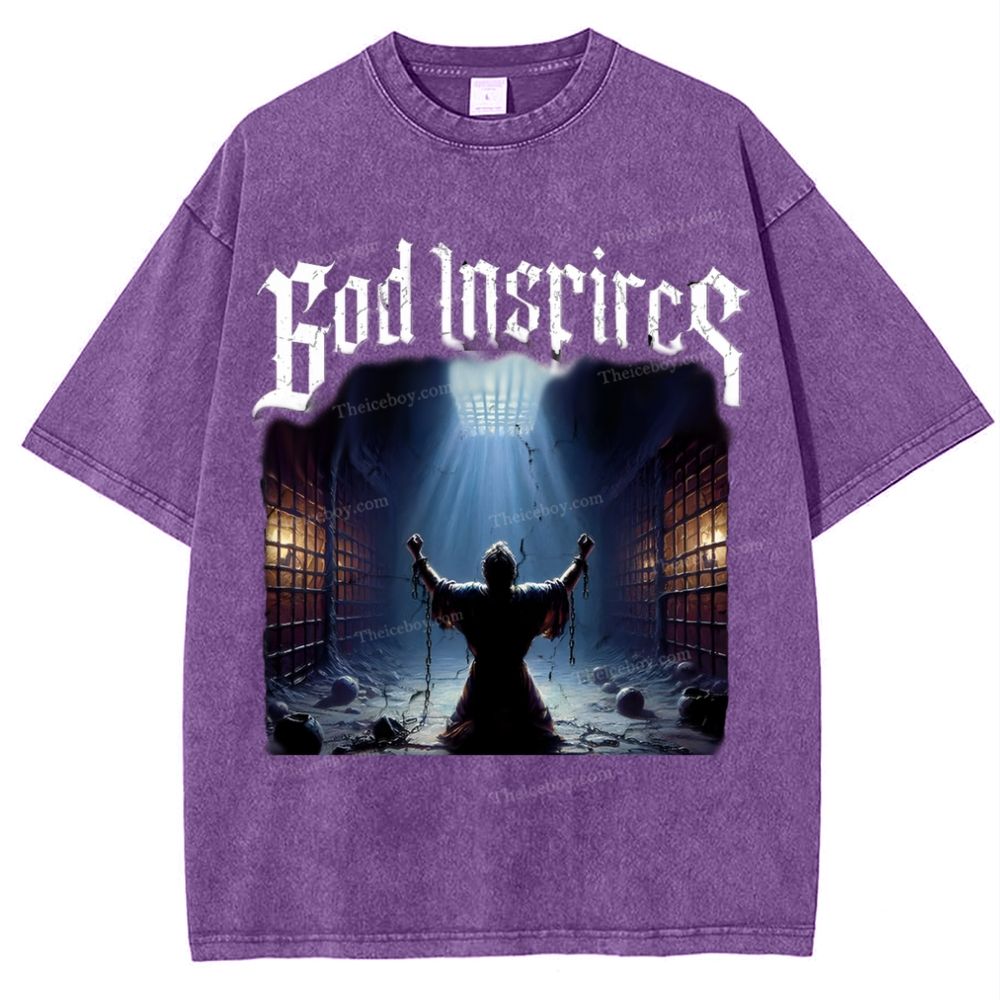 God Inspires Snowflake Vintage Washed T-Shirt