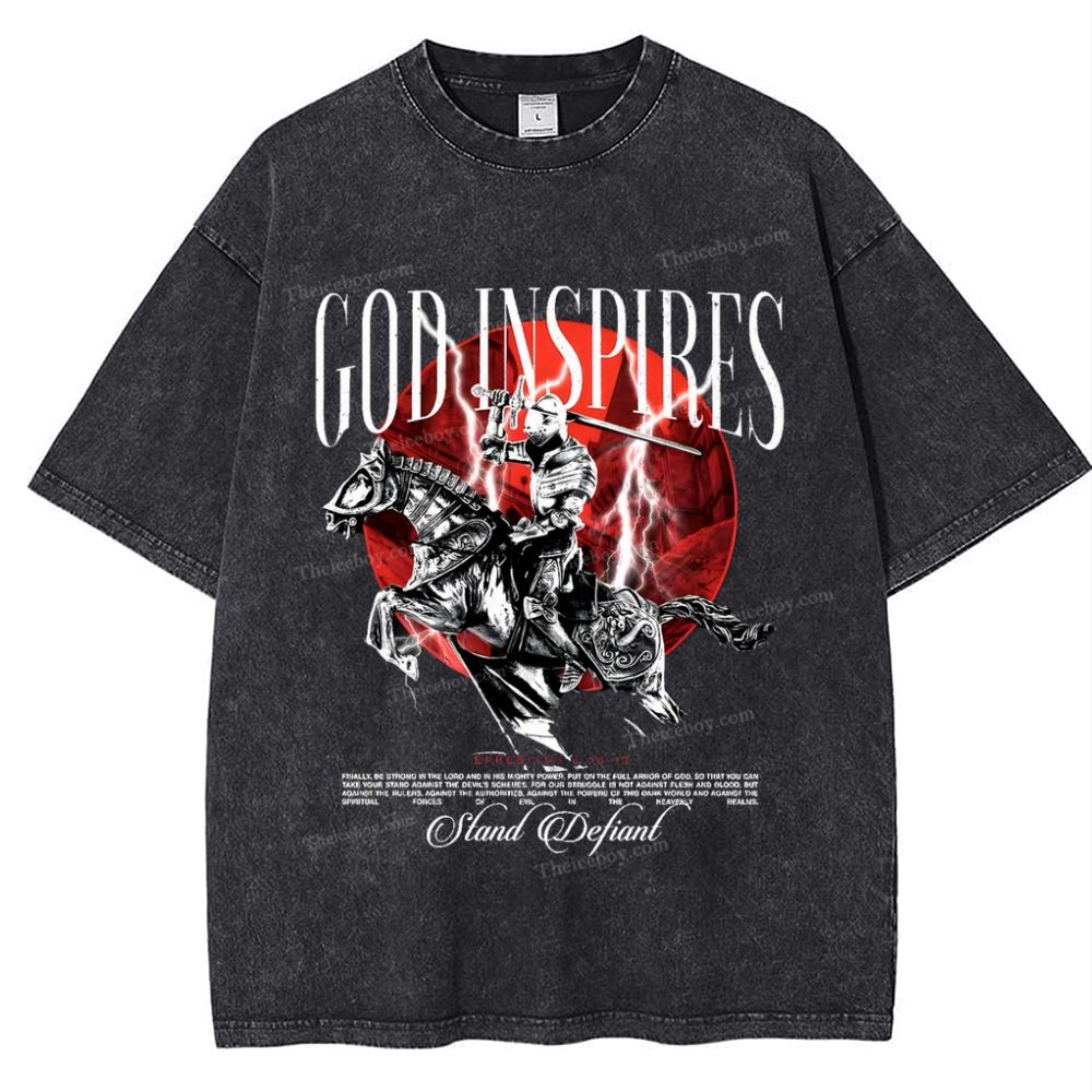 God Inspires Snowflake Vintage Washed T-Shirt