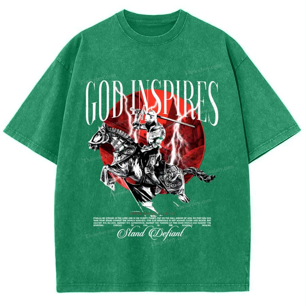 God Inspires Snowflake Vintage Washed T-Shirt