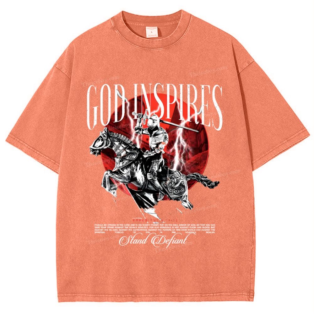God Inspires Snowflake Vintage Washed T-Shirt