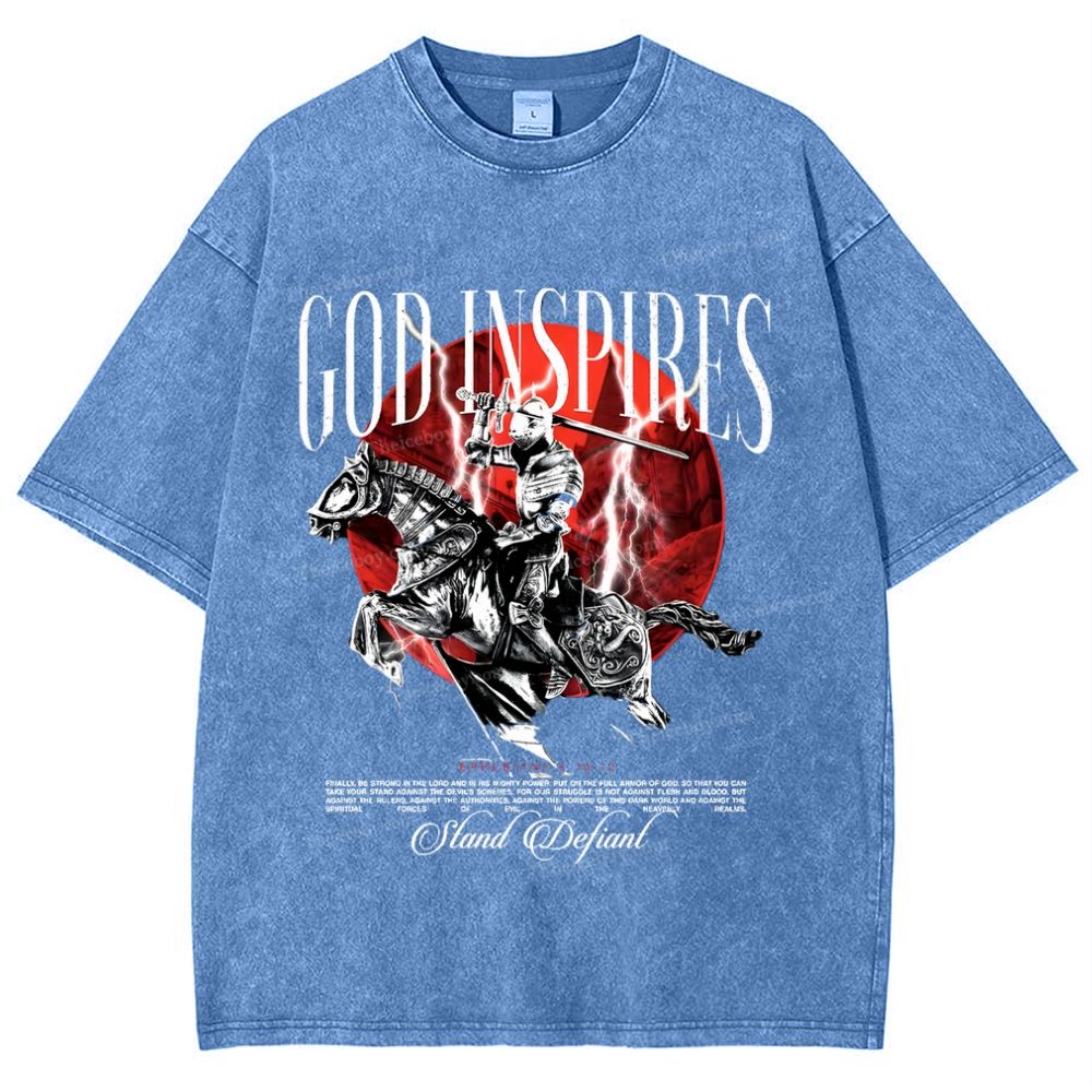 God Inspires Snowflake Vintage Washed T-Shirt
