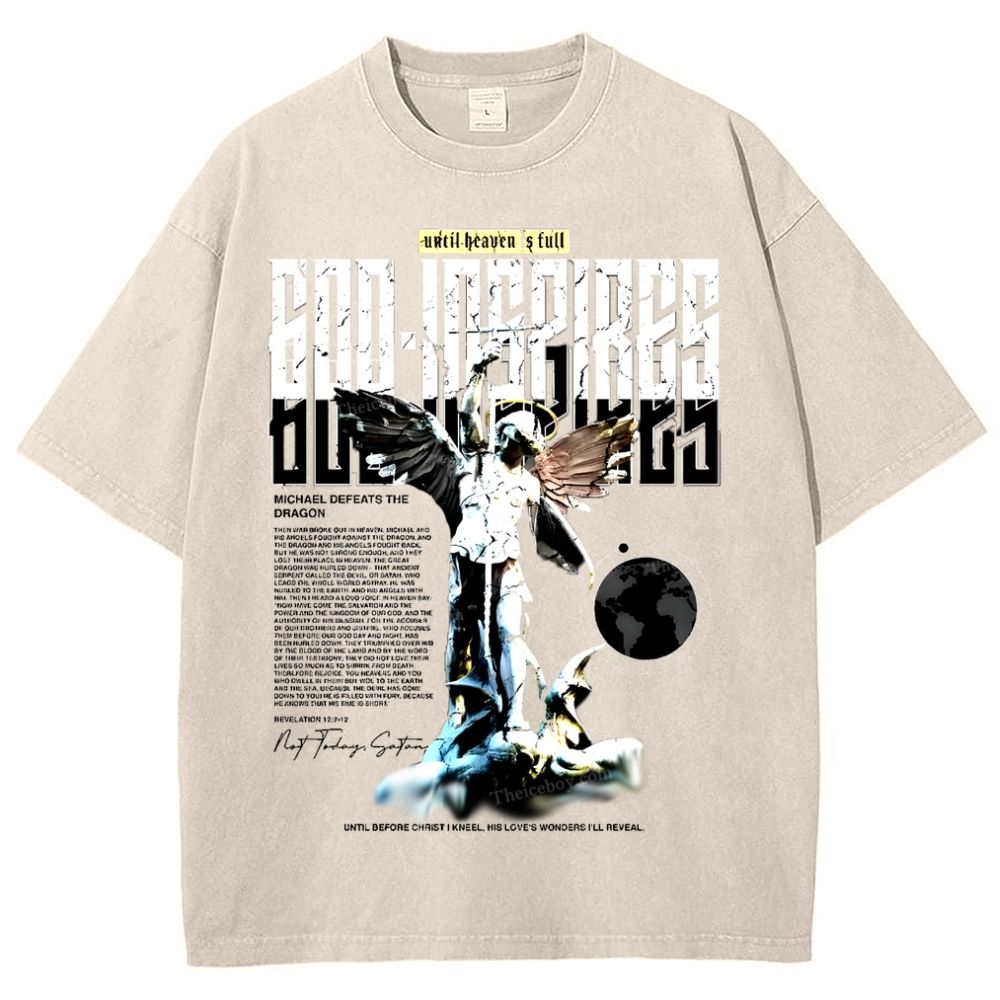 God Inspires Snowflake Vintage Washed T-Shirt