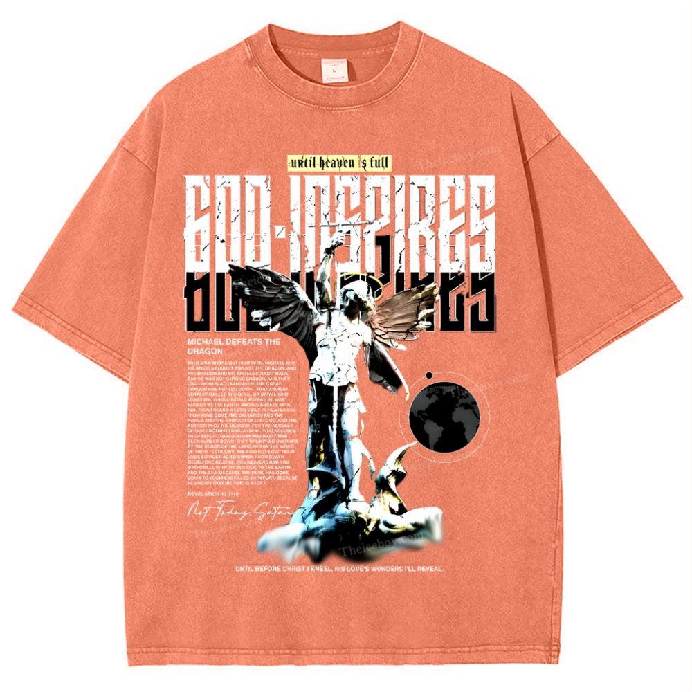 God Inspires Snowflake Vintage Washed T-Shirt