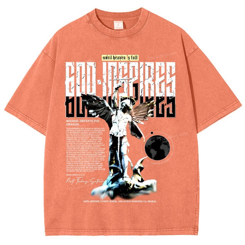 God Inspires Snowflake Vintage Washed T-Shirt