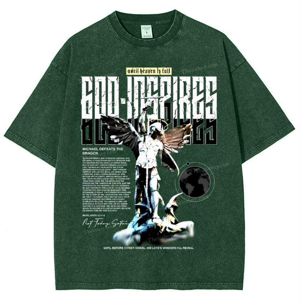 God Inspires Snowflake Vintage Washed T-Shirt