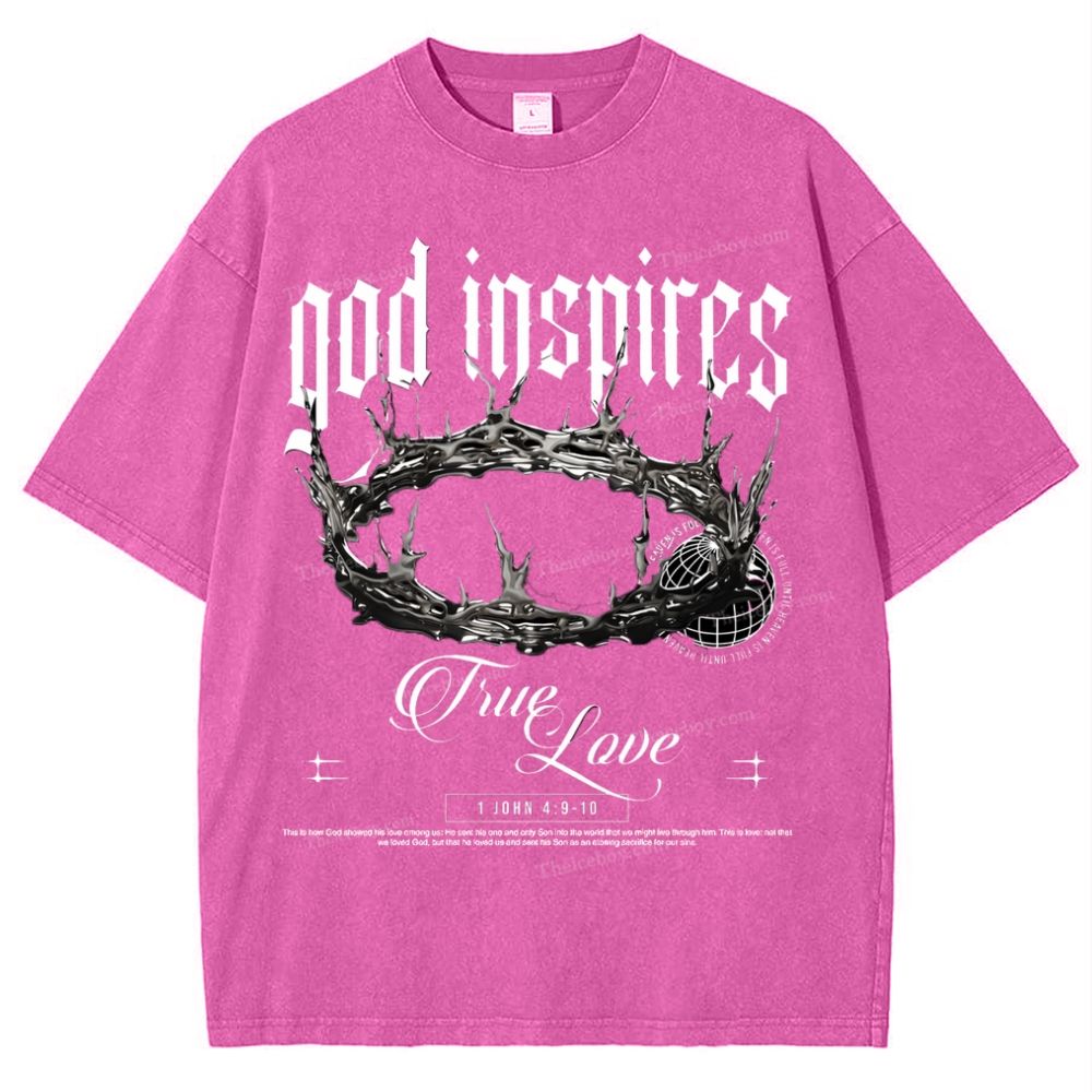 God Inspires Snowflake Vintage Washed T-Shirt