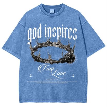God Inspires Snowflake Vintage Washed T-Shirt