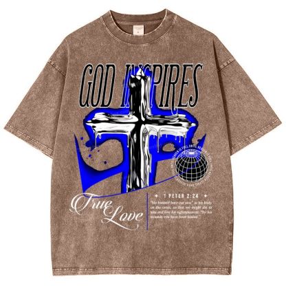 God Inspires Snowflake Vintage Washed T-Shirt