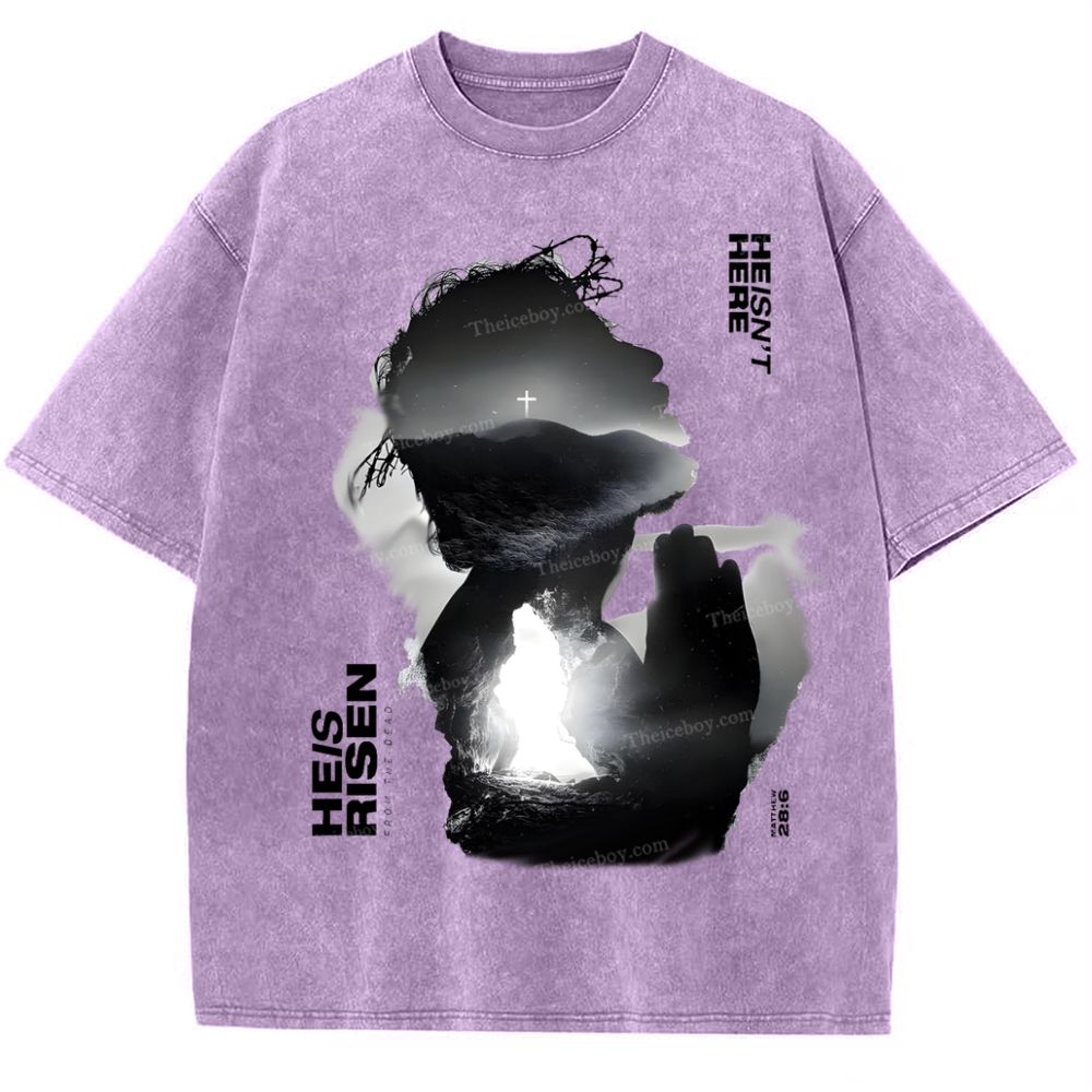 He Is Risen Snowflake Vintage Washed T-Shirt