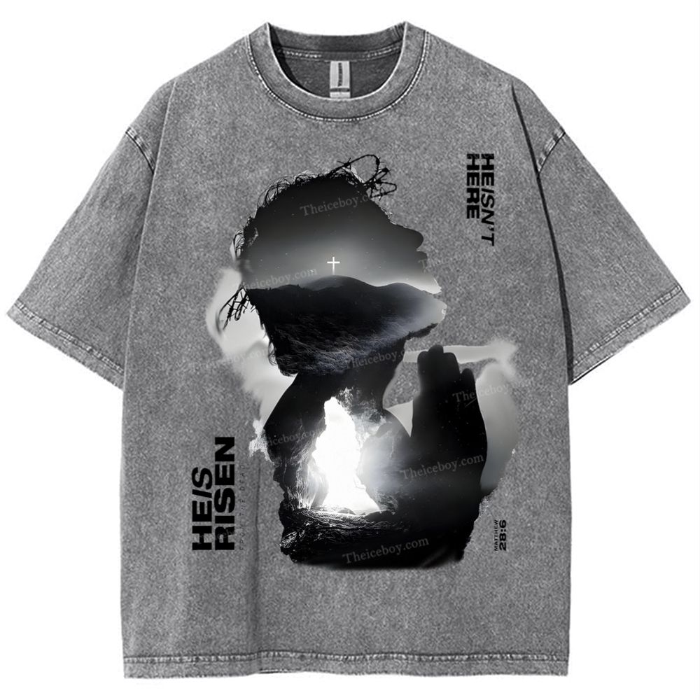 He Is Risen Snowflake Vintage Washed T-Shirt