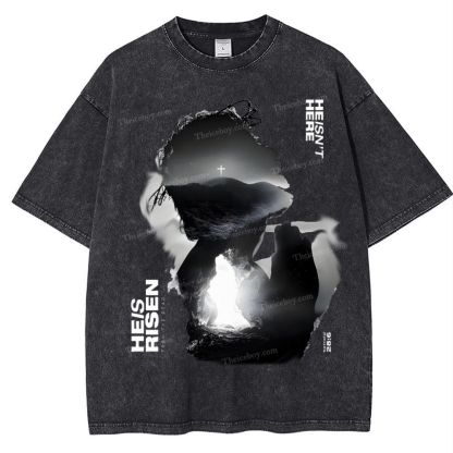 He Is Risen Snowflake Vintage Washed T-Shirt