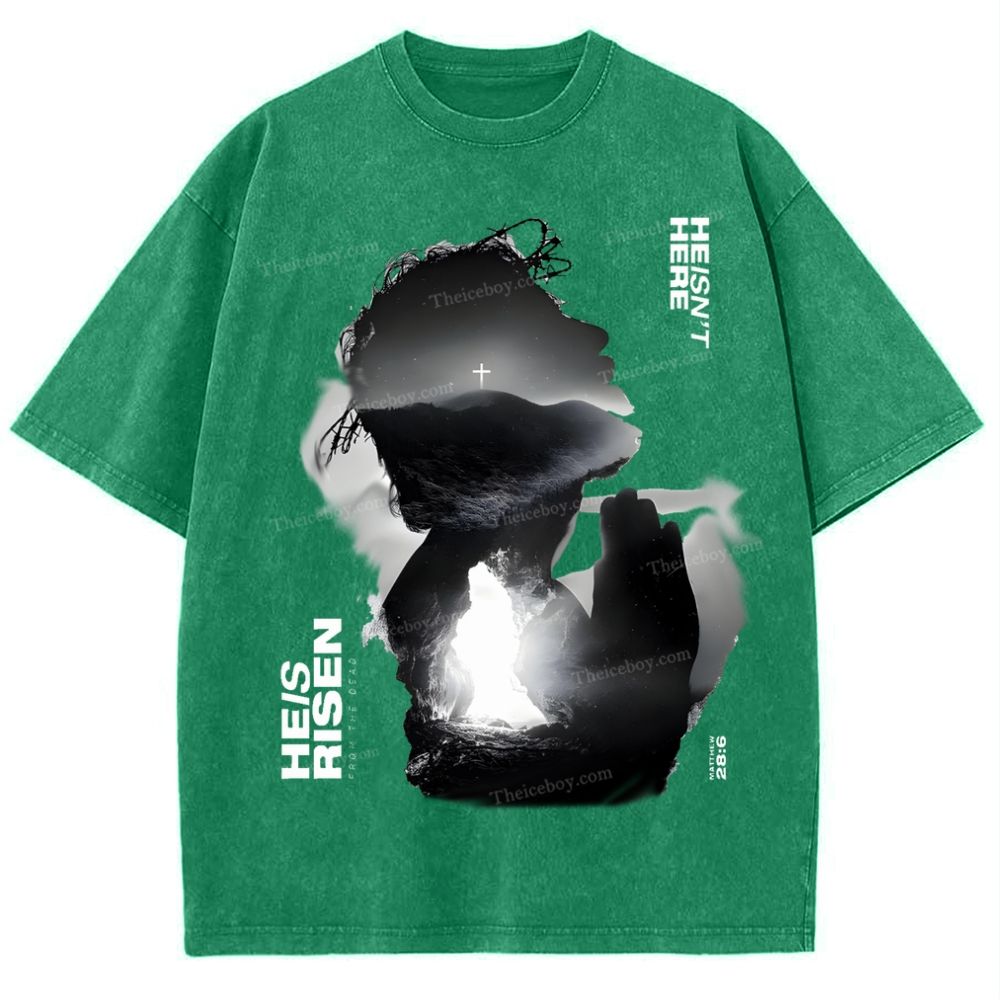 He Is Risen Snowflake Vintage Washed T-Shirt