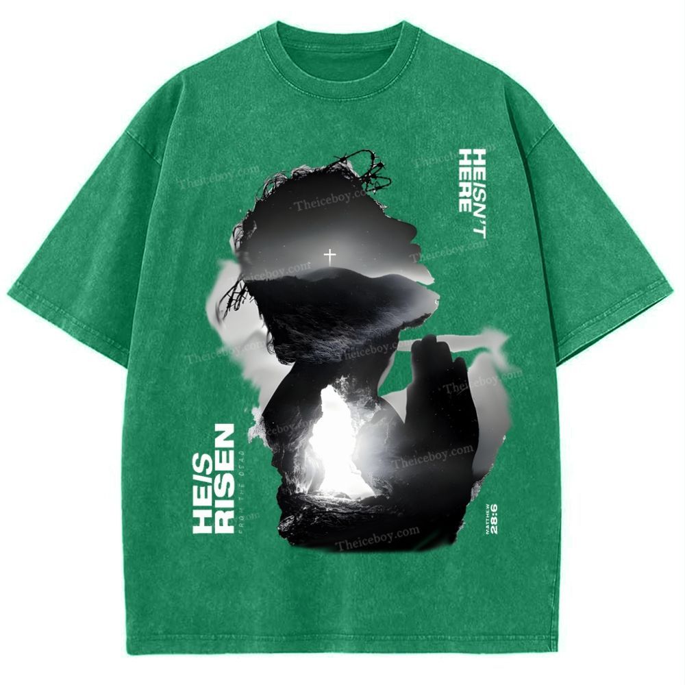 He Is Risen Snowflake Vintage Washed T-Shirt