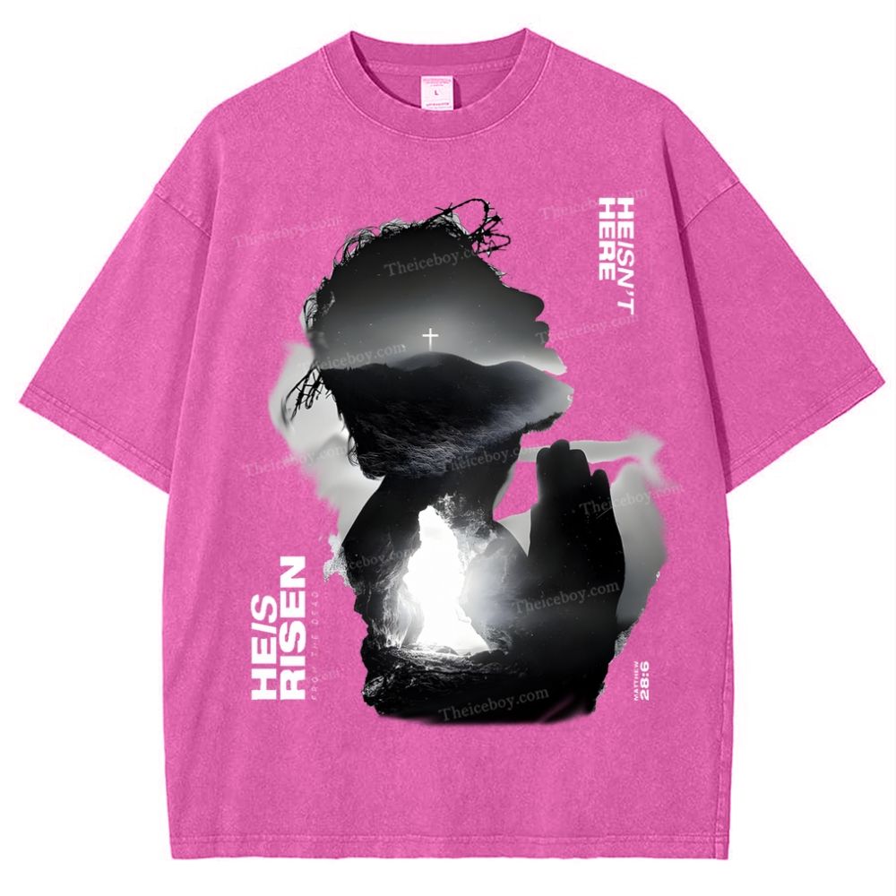 He Is Risen Snowflake Vintage Washed T-Shirt